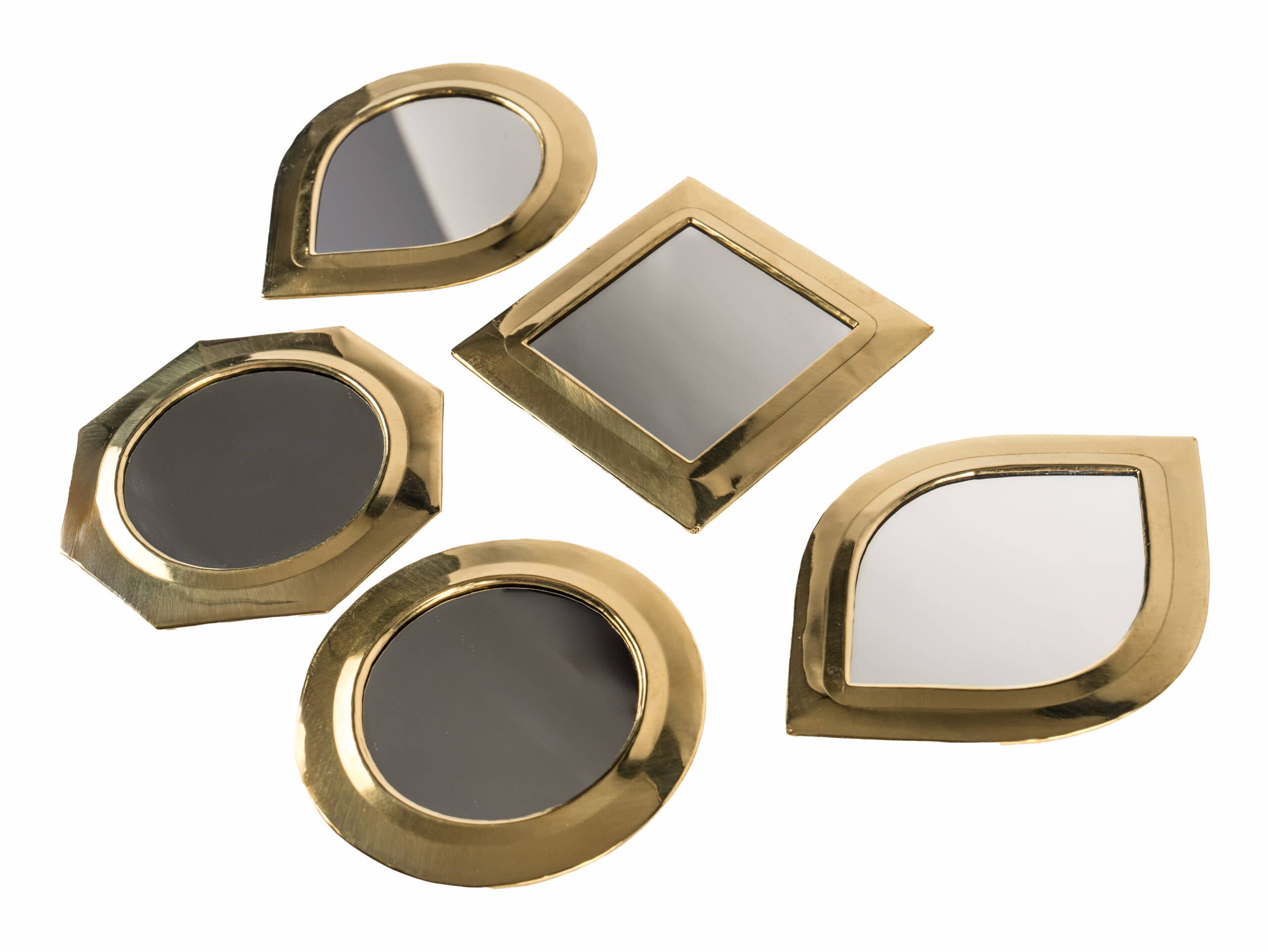 ZocoChic - Wholesale Wall Mirror - Moroccan Brass Mini Mirrors 10-14cm. Set of 5 Arab Mirrors4