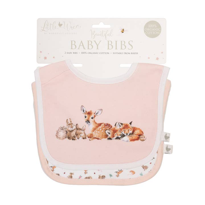 Little Wren Bib Gift Set - Little Forest for wholesale by Wrendale Designs