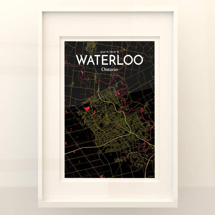 OurPoster.com - Wholesale Poster - Waterloo City Map Poster145