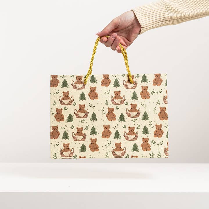 Jaybee Design - Wholesale Cadeautasje - Kleine Beer Patroon Cadeauzakje3