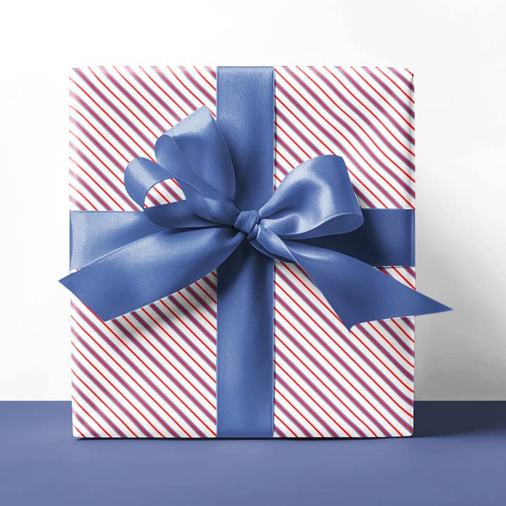 Timeless Stripe Gift Wrap – With Matching Tag for wholesale by Mac and lilly