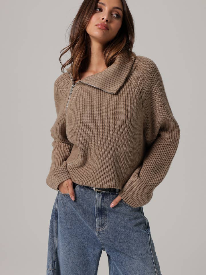 VALNØD BASSETT LYNLÅS SWEATERE for engroshandel på Faire4