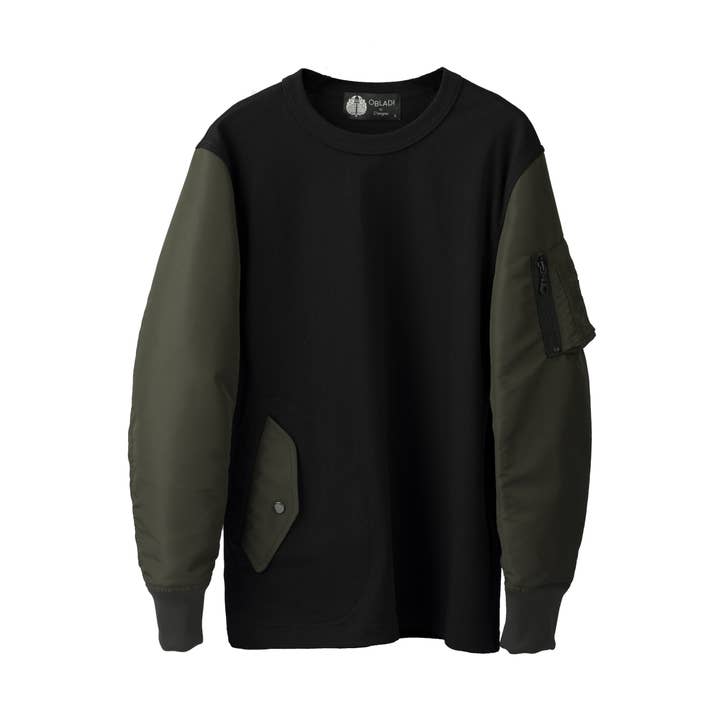 T-Shirt With Ma-1 Sleeve for wholesale by OBLADI by D'énigme