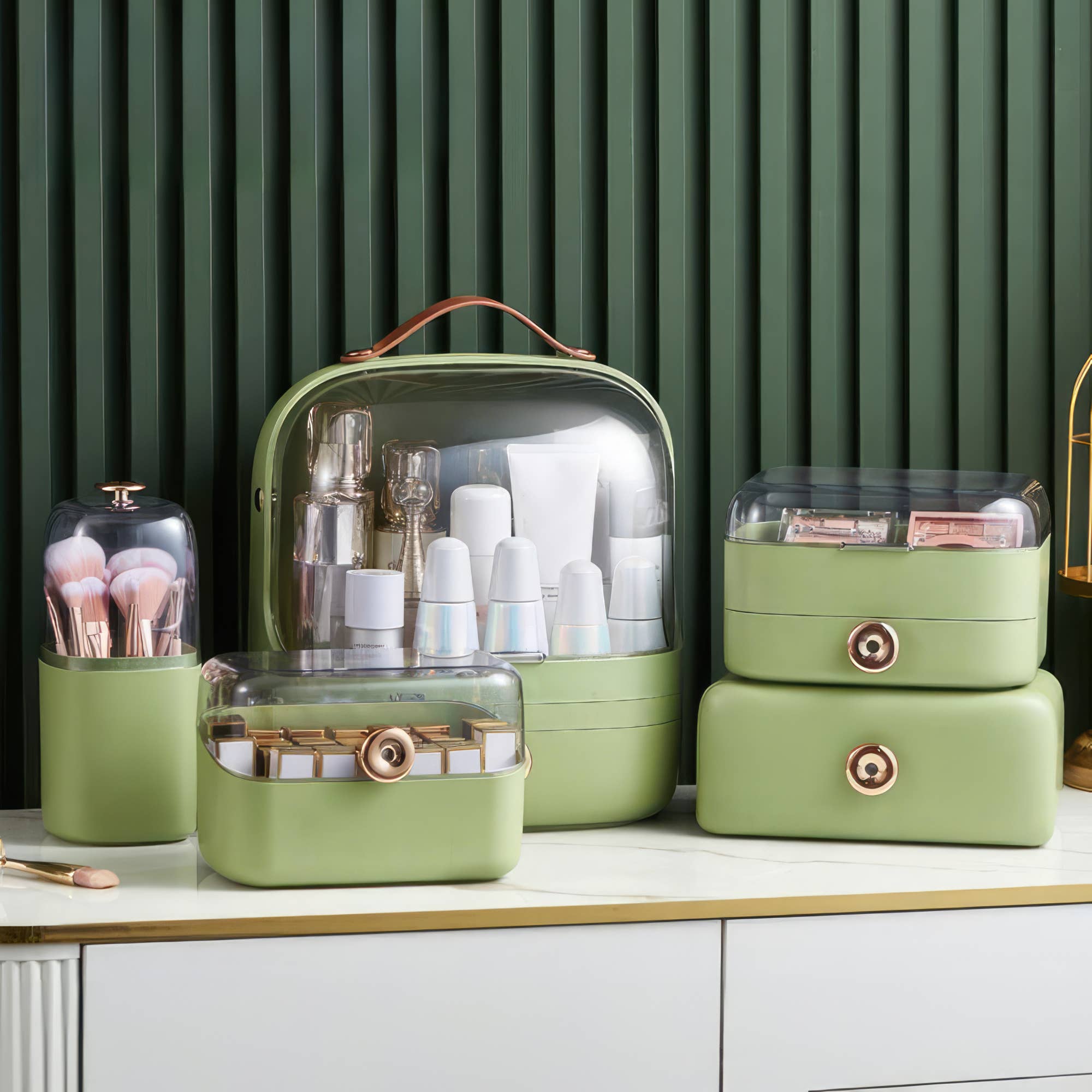 FC Design - Wholesale Makeup Storage Box - 5 PC Set Utility Cosmetics Makeup Storage Organizer Solution6