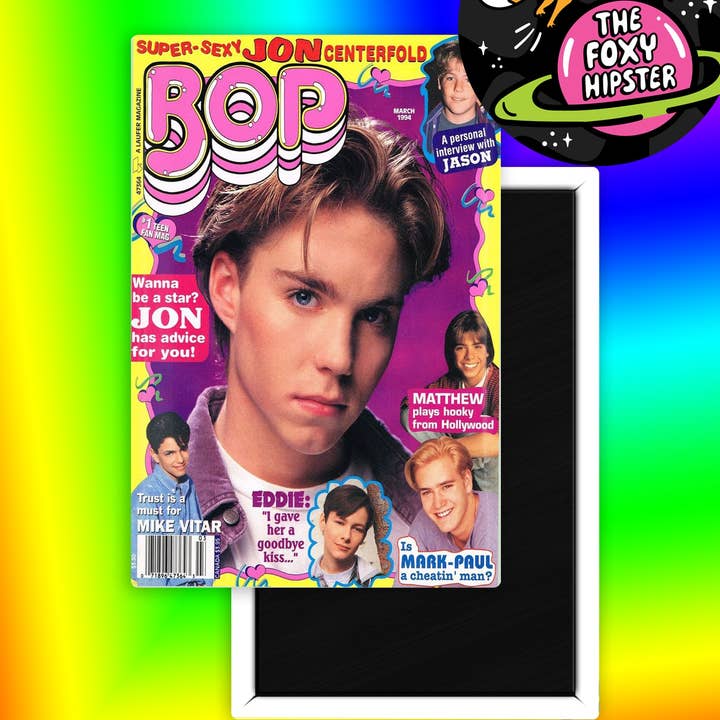 Bop BB 90's Teen Magazine Jonathan Brandis Fridge Magnet for wholesale by The Foxy Hipster