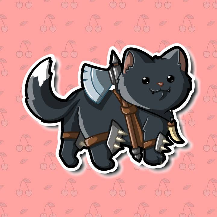 Mega Kawaii Cuties - Wholesale Sticker - Cat- Barbarian Sticker2