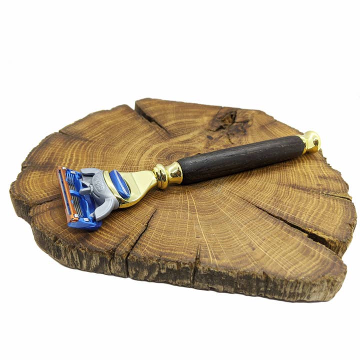 Bog and Brass - Vente Rasoir – homme - Rasoir Gillette Fusion Gold en chêne des marais irlandais2