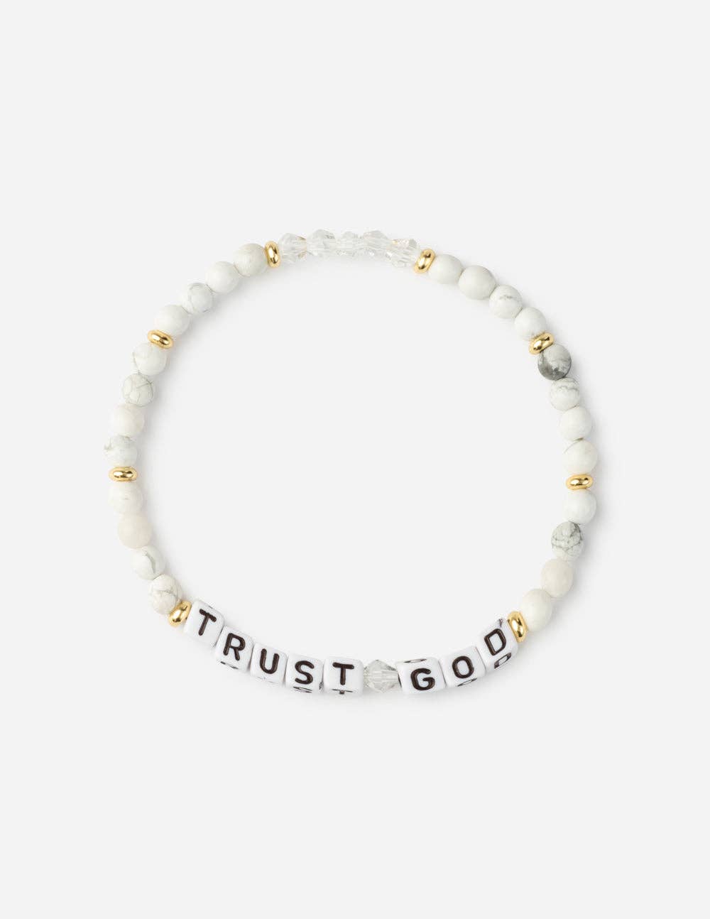 Elevated Faith - Wholesale Beaded Bracelet - Trust God Letter Bracelet