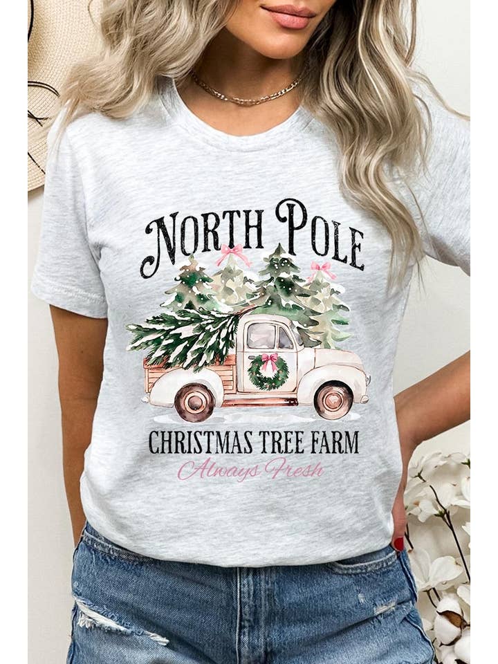 COLORBEAR - Wholesale T-Shirt (Graphic) - Women's - North Pole Christmas Graphic Tee
