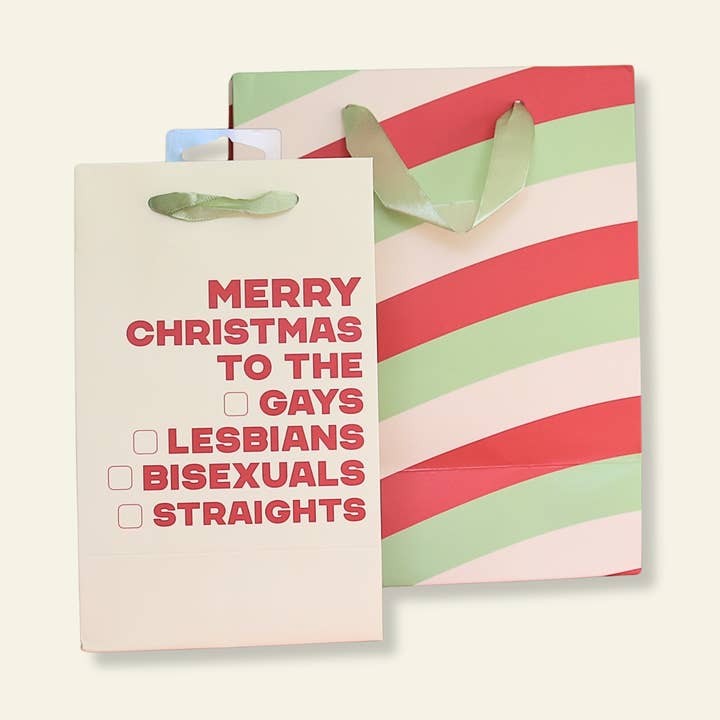 Aux Gays Lesbiennes Bisexuels & Hétéros - Sac Cadeau de Noël, Sac Cadeau Amusant pour la vente par That’s So Andrew