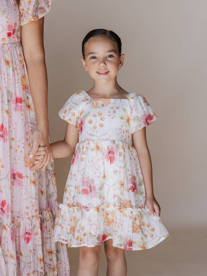 Vestido Greta em Branco - Crianças por atacado de Fehrnvi Apparel