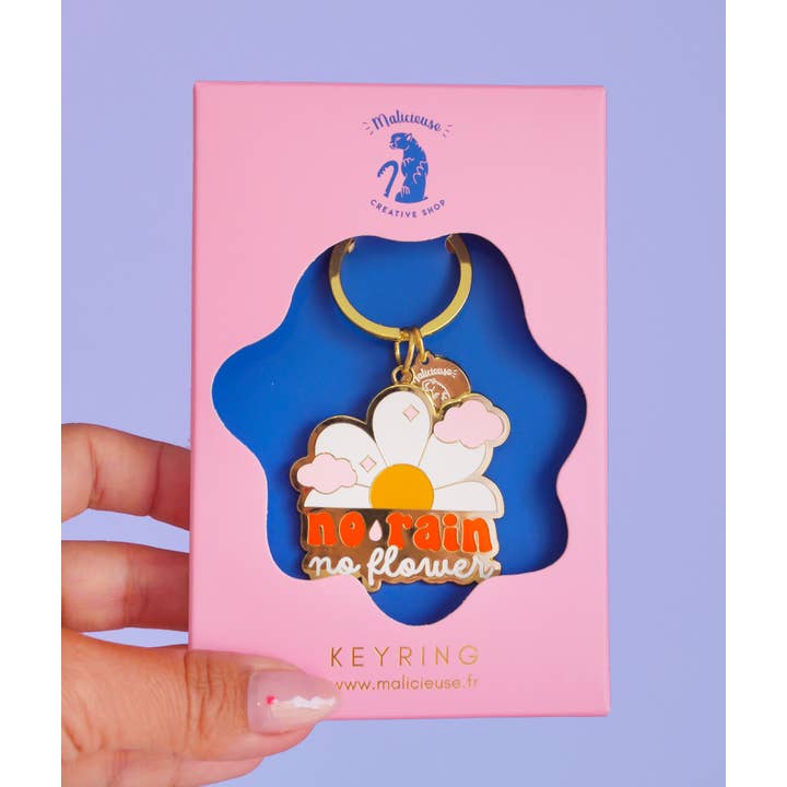 MALICIEUSE - Vente Porte-clés – femme - Porte-Clé No Rain No Flower1