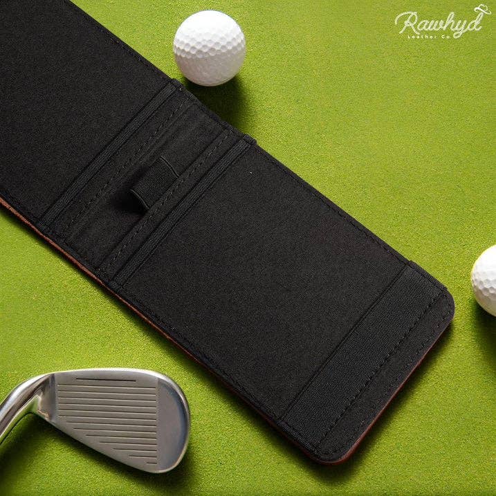 RAWHYD Leather Co. - Wholesale Sporting Accessories - RAW HYD Leather Golf Scorecard Holder, 7" x 4.5", Golf Yardage Book Cover - Golf Notepad4