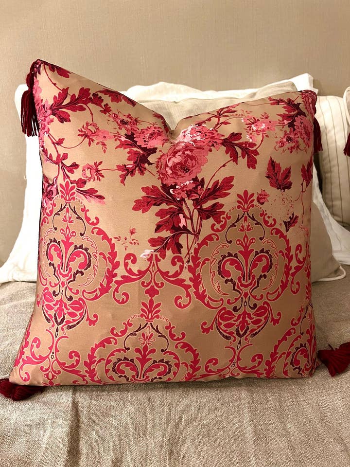 Barok robijnbeige kussen - Home Design voor wholesale door La Vie En Rose - C.I.D.A. s.r.l.
