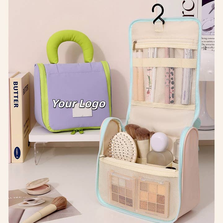 wandf - Wholesale Makeup/Cosmetic Bag - Customized Hanging Travel Toiletry Cosmetic Bag With Handle3