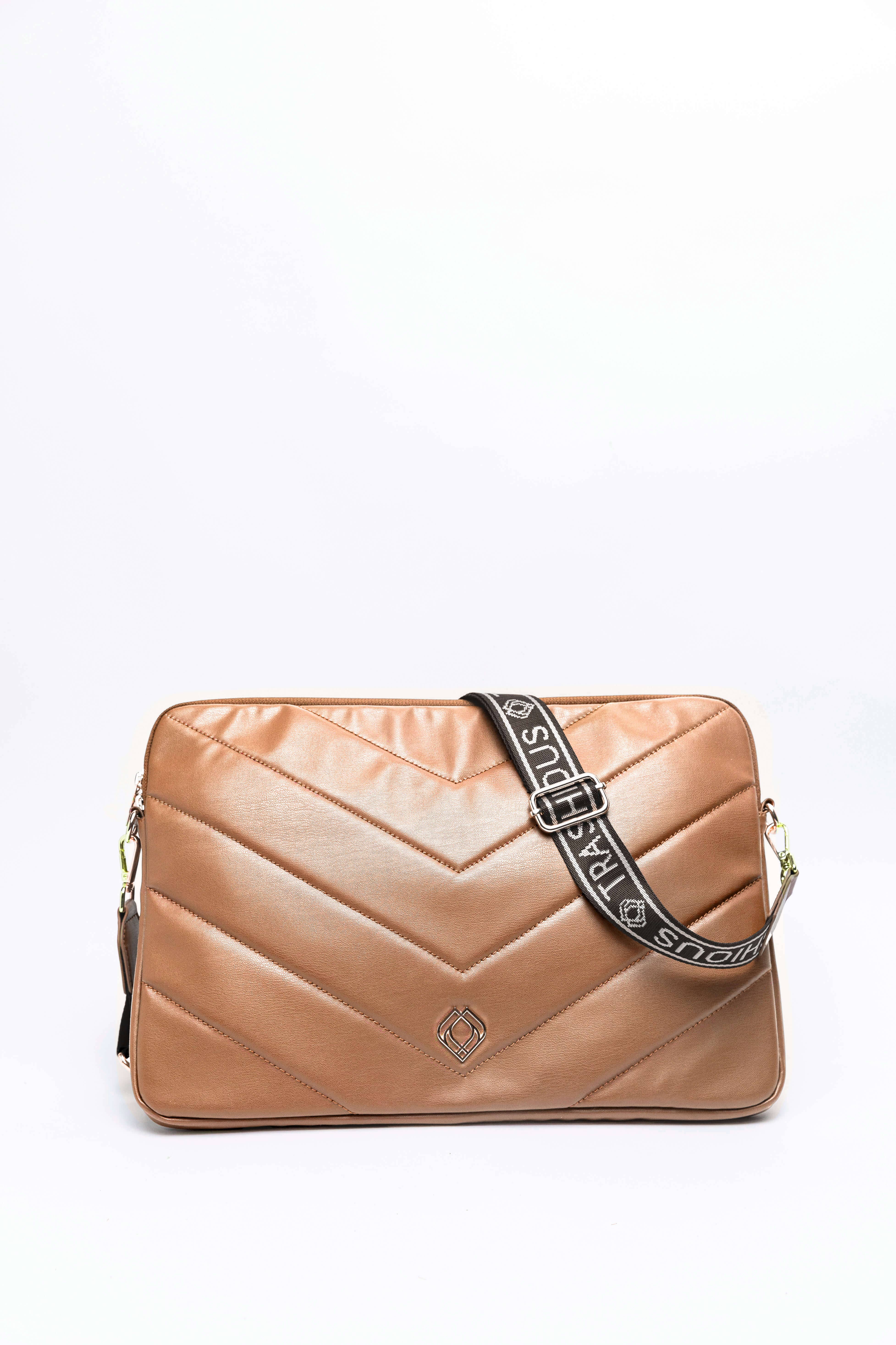 Trashious - Wholesale Shoulder Bag - Women's - Laptop Sleeve Ambition Apple Leather Camel