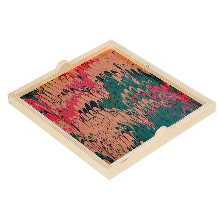 Marble Hot Pink Square Tray for wholesale by Wolfum Studio