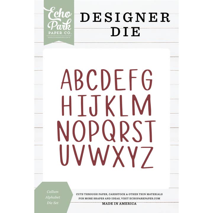 Ensemble de Grands Dés Alphabet Callum pour la vente par Echo Park Paper Co.