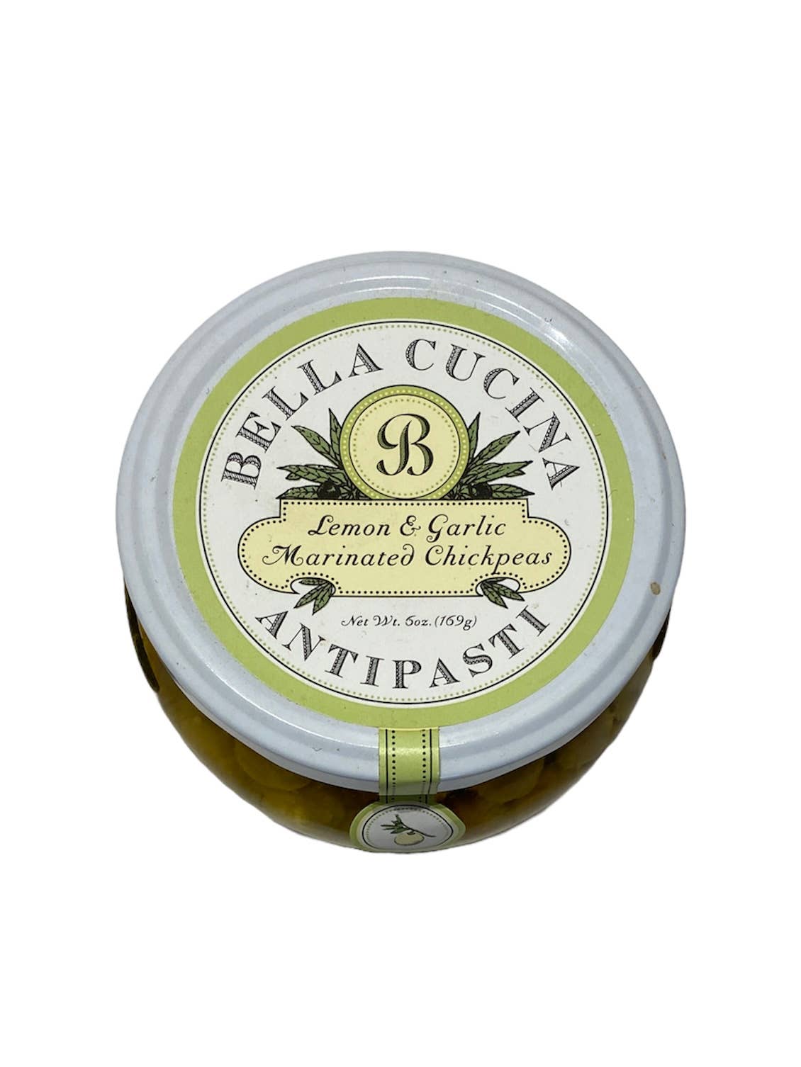 Bella Cucina – wholesale Pickled vegetables – Lemon & Garlic Chickpeas Antipasti - 6 oz.1
