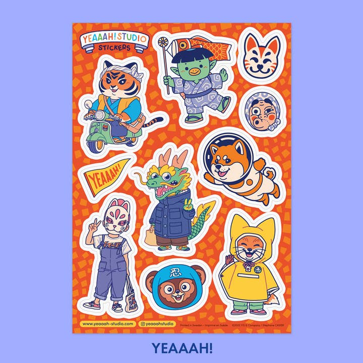 Yeaaah! Studio - Wholesale Sticker - Sticker sheets: 5 different versions to choose from6