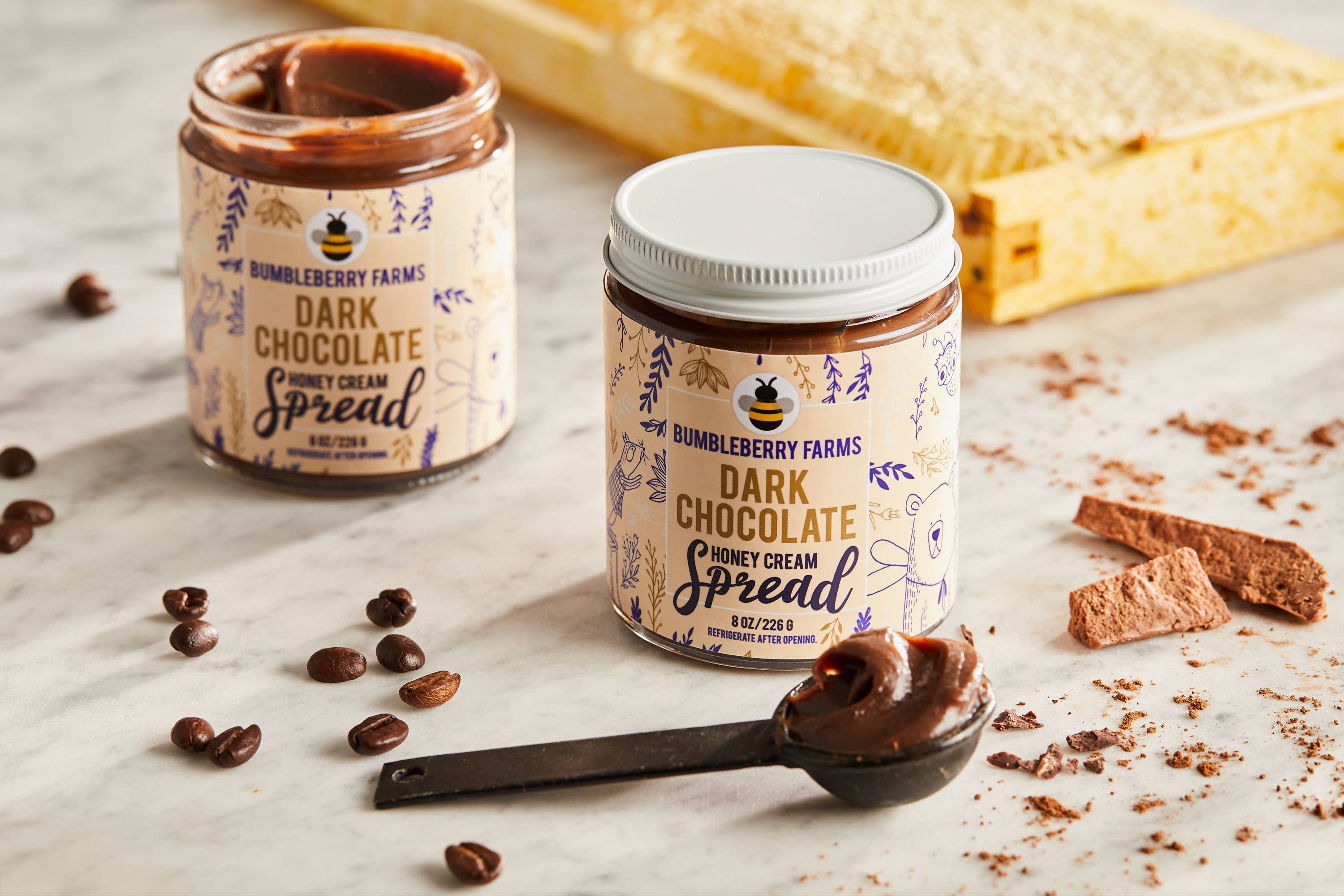 Bumbleberry Farms - Wholesale Honey - Dark Chocolate Honey Cream Spread1