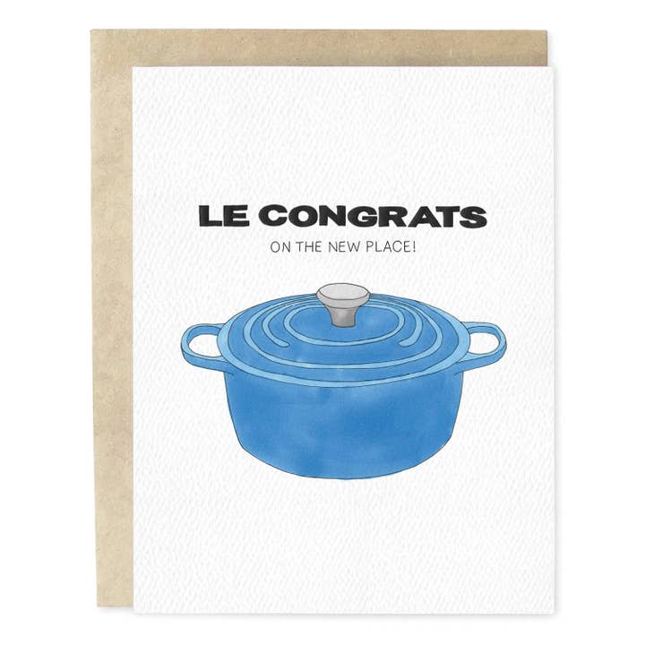 Skribbles - Wholesale Housewarming Card - Le Congrats Illustrated Housewarming New Home Greeting Card1