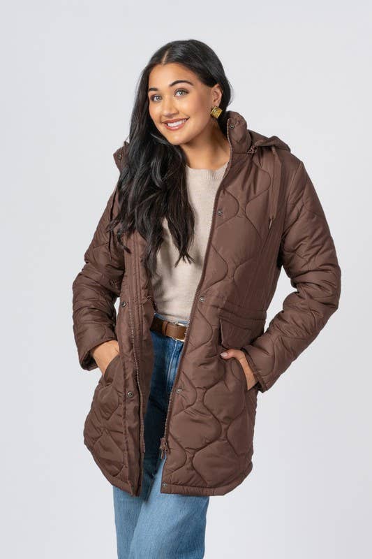 Vanilla Monkey – Blusão - Mulher por atacado – Casaco Comprido Acolchoado com Capuz para Júnior3