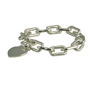 Silver Plated Square Chain Bracelet for wholesale by Beadsworld