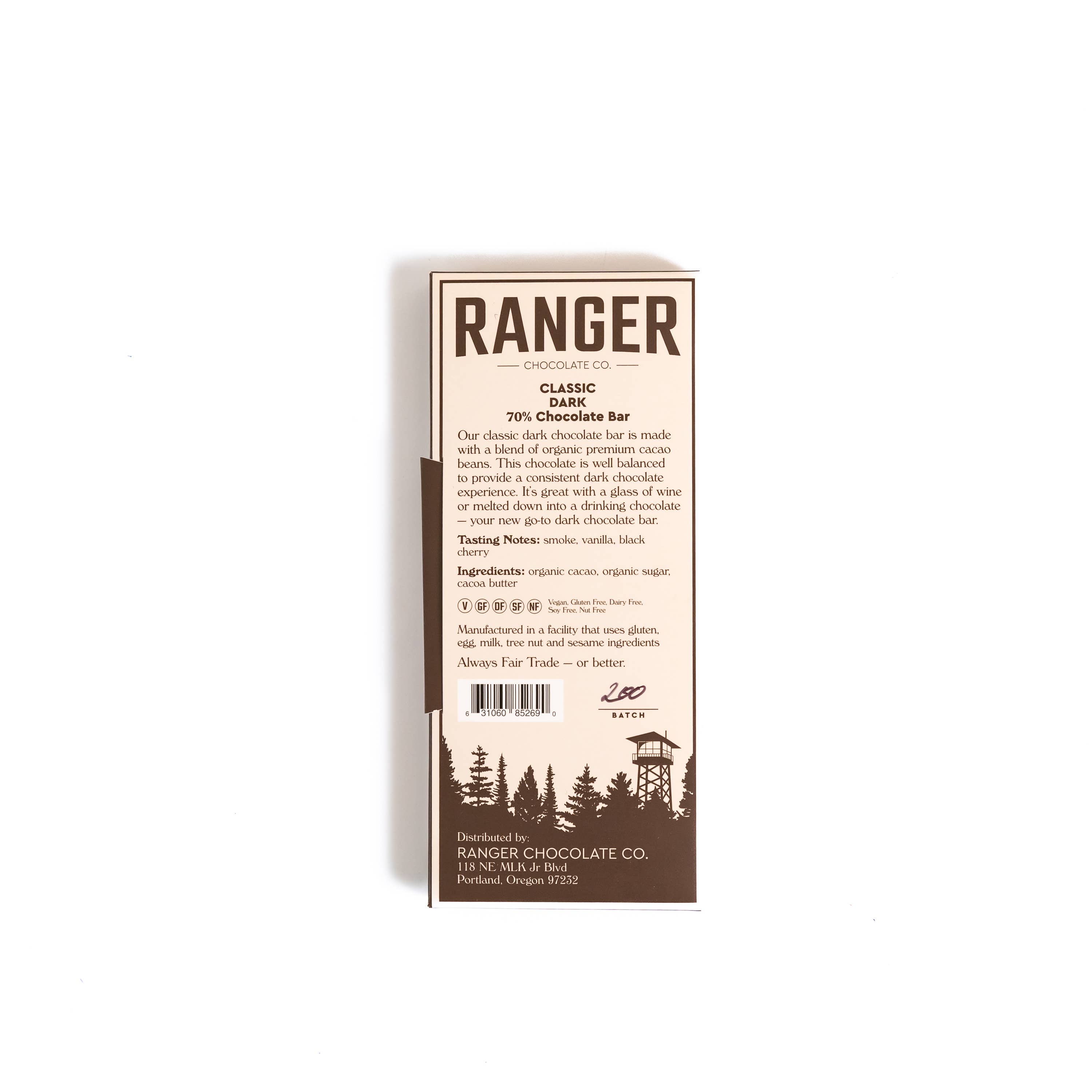 Ranger Chocolate Co. - Wholesale Chocolate Bar - Classic Dark Chocolate Bar, 70% Cacao1