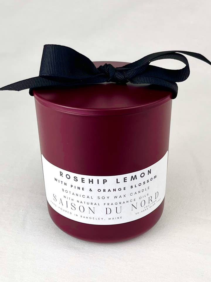 Rosehip Lemon Soy Wax Candle for wholesale by Saison Du Nord Candles