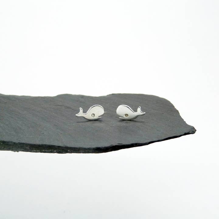 Plataica - Wholesale Stud/Post Earrings - 925 silver whale earrings2
