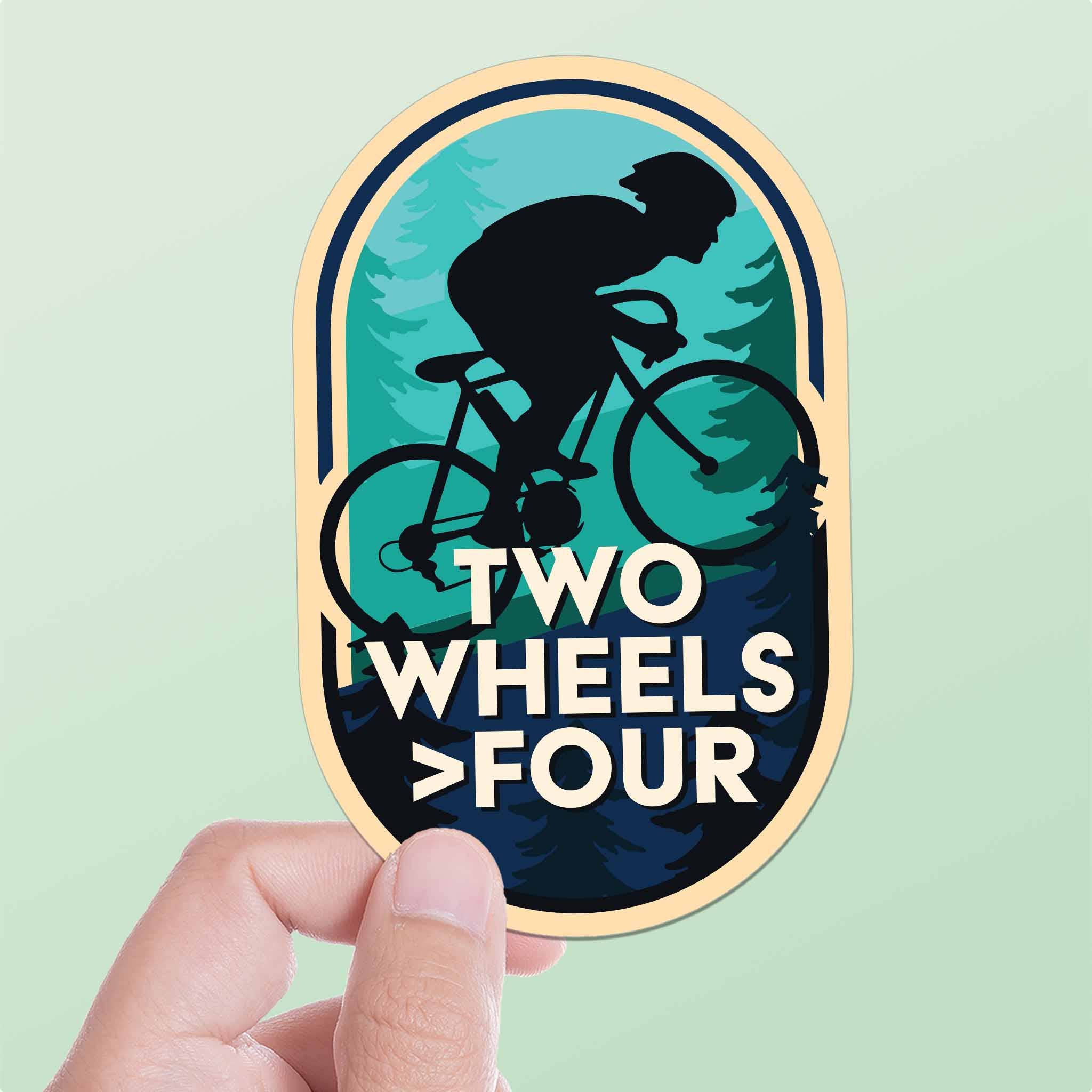 Sentinel Supply - Wholesale Sticker - Two Wheels > Four Mountain Bike Sticker0