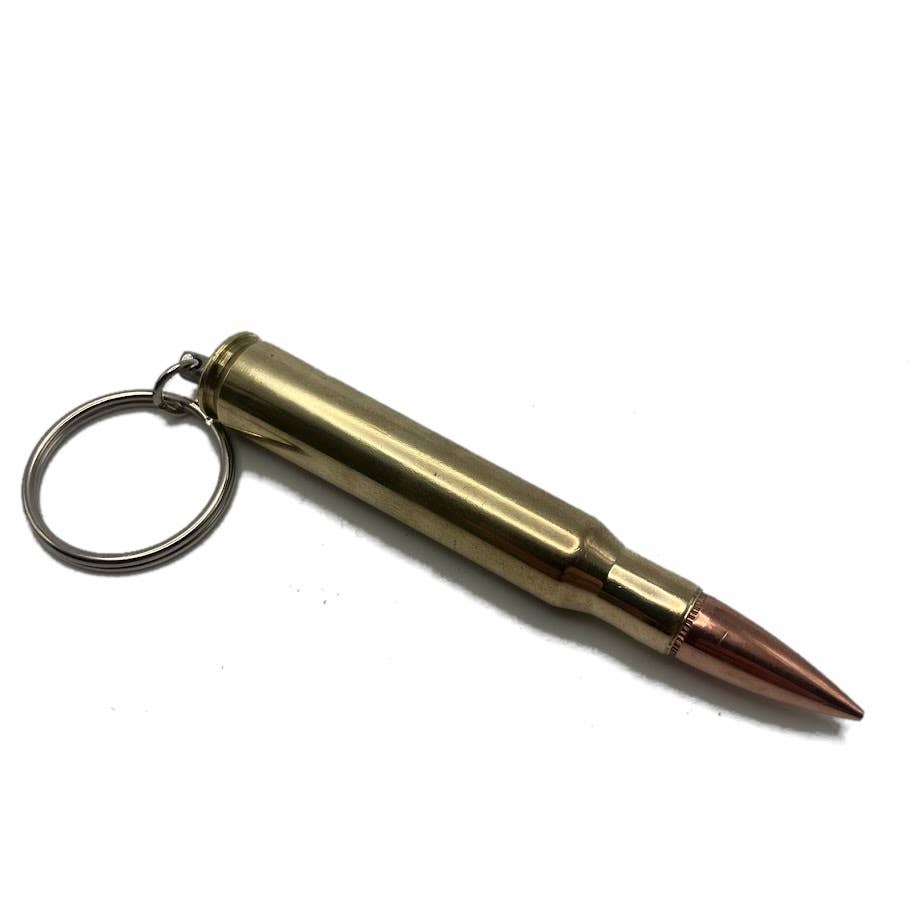 Vermont Cut Coins & 2nd Shot Round - Wholesale Keychain - Unisex - Bullet Keychains Style2- Many Calibers - .223 .45 9mm 50 BMG1
