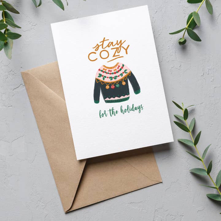 RESTEZ AU CHAUD POUR LA CARTE DES FÊTES pour la vente par Stickerlishious