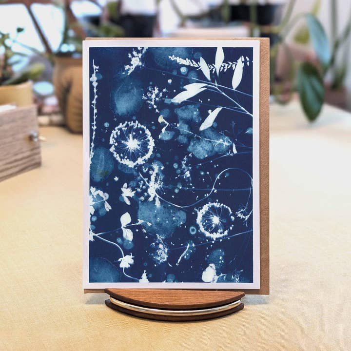 Cyanotype - Ciel Botanique - Carte Fine Art Giclée pour la vente par Cascade Press