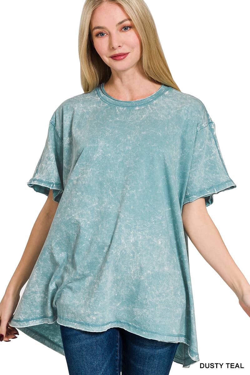 42POPS – wholesale T-shirt – women's – "._ SI-25351 Vintage Washed Short Sleeve Top As shown61