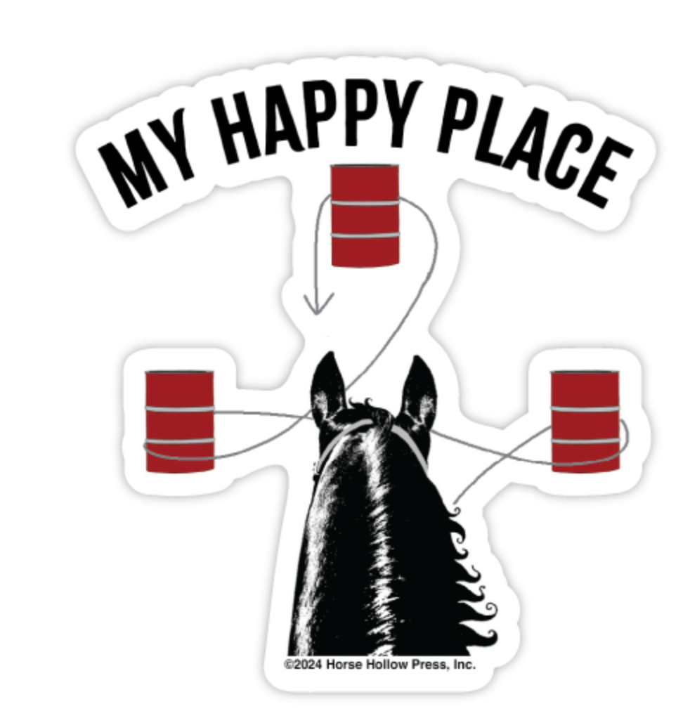 Horse Hollow Press | Pretty Snarky Equestrian Cards|Stickers - Wholesale Sticker - Horse Sticker Waterproof 3" | Barrel Race | Cello Sleeved12