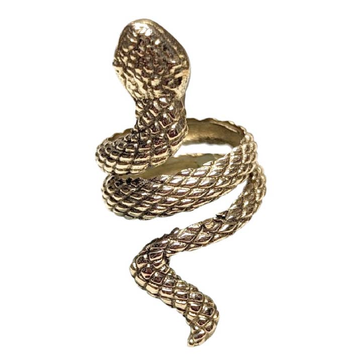 Kingsnake Brass Snake Ring for wholesale by Saraswati Imports