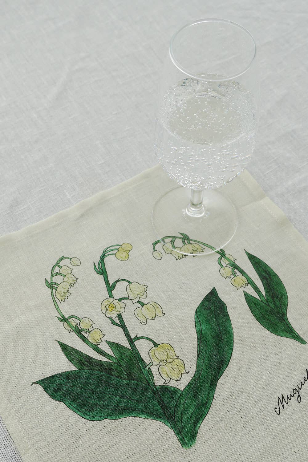 Fog Linen Work - Wholesale Handkerchief - Women's - Hanky Isabelle.B No.5 Lily Of The Valley