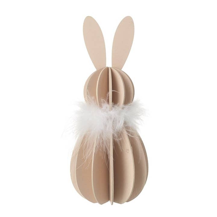 Wooden Concertina Rabbit | (8 cm x 8 cm x 19.2 cm) for wholesale by Qube Luxe by Debbie Marks