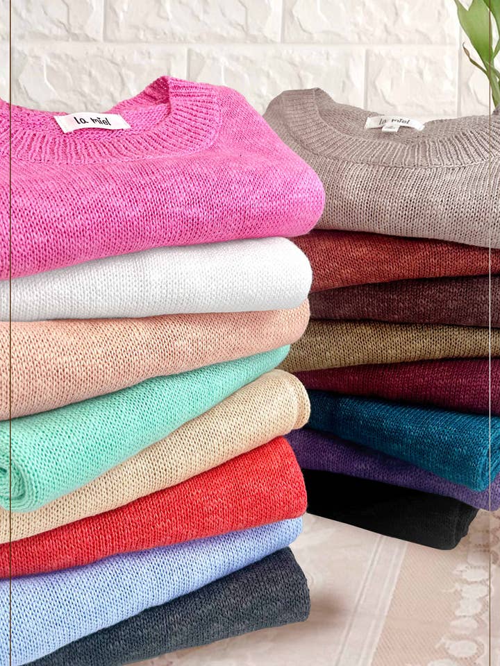 JCS3598-Løs pasform ærmeløs ribstrikket top med rund hals for engroshandel hos La Miel