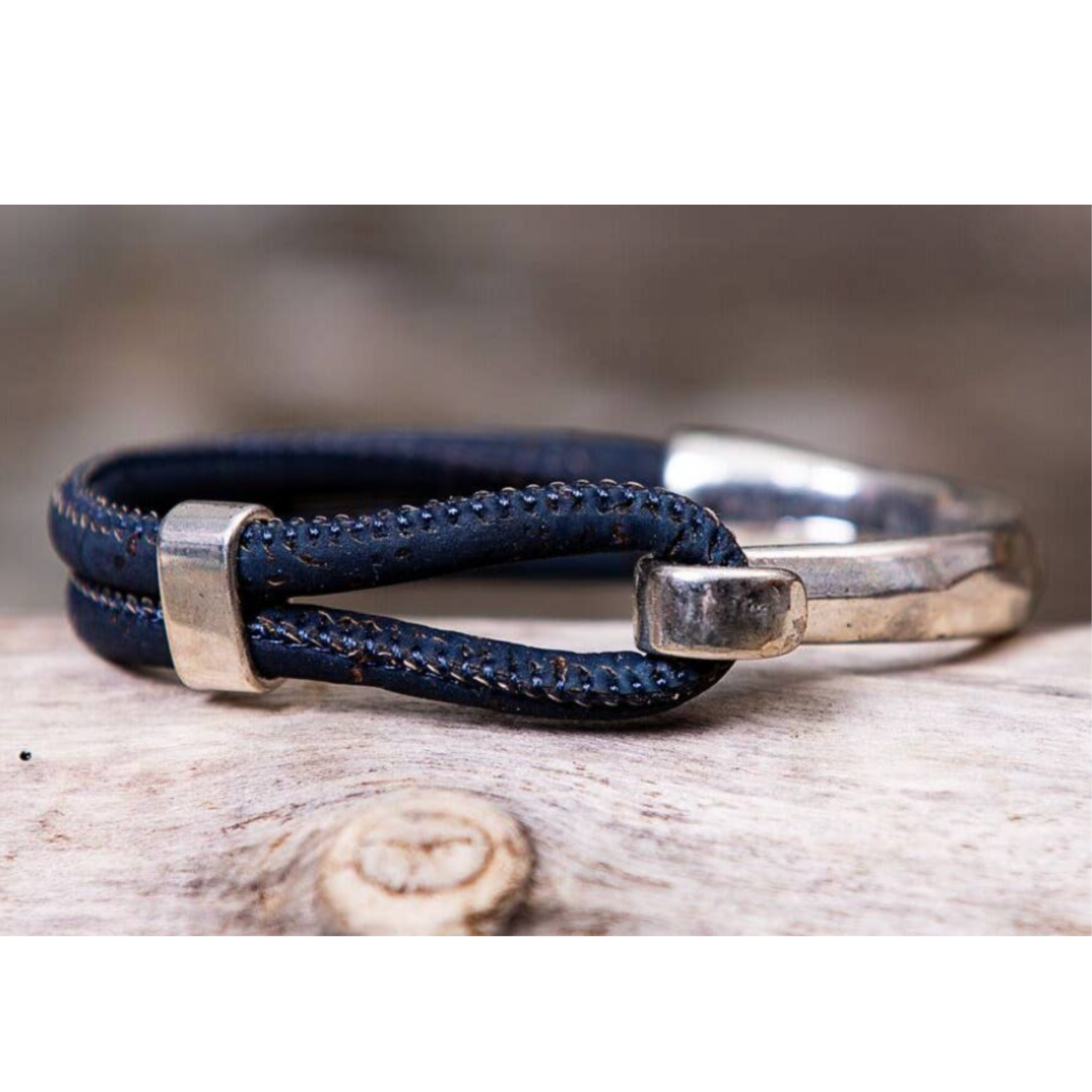 Gem Lounge Jewelry - Wholesale Bangle Bracelet - Pick Your Color: Cork Silver Side Hook Bracelet13