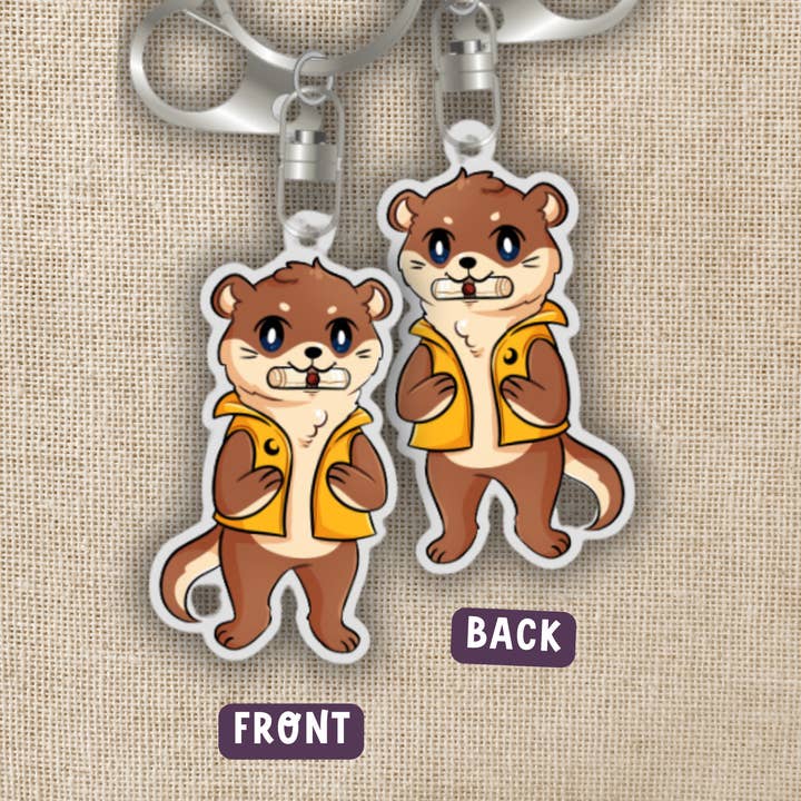 Crescent City Otter Keychain | Sarah J. Maas for wholesale by Kingdom of Threads