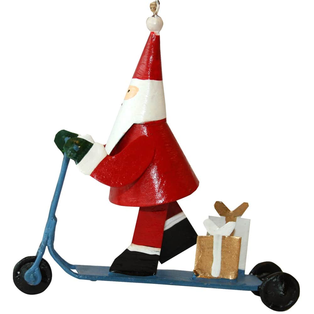Santa and friends - Wholesale Christmas Decoration - Santa Claus on a scooter0