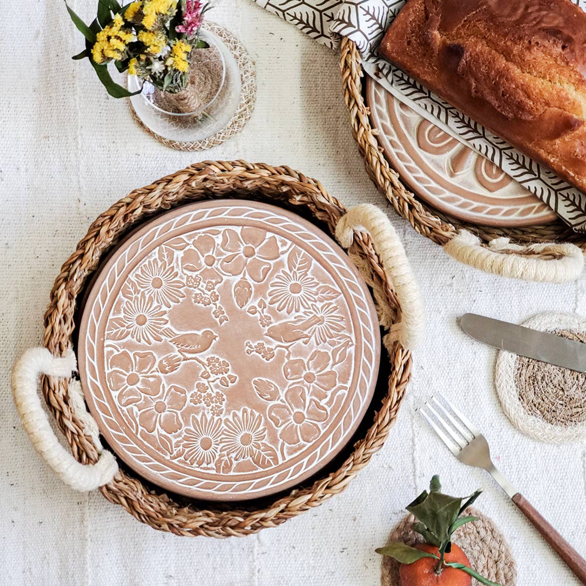 KORISSA – Assadeira por atacado – Aquecedor de Pão Feito à Mão & Cesto de Vime - Jardim Redondo2