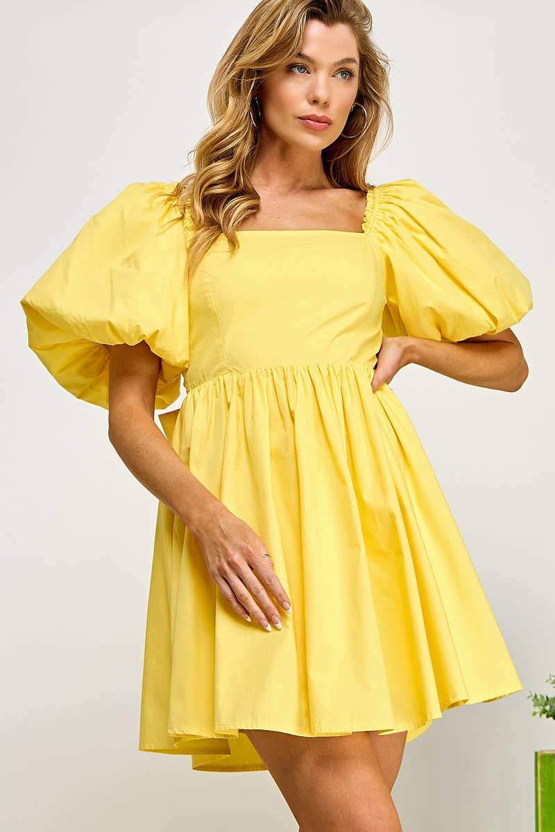 Sweet Lemon - Wholesale Dress - Women's - Cloudpuff Bow-Back Mini Dress3