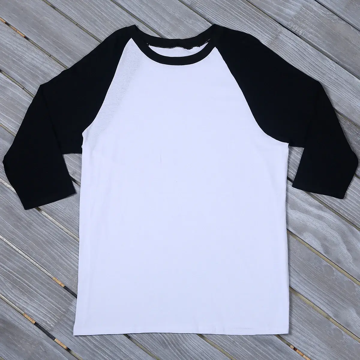 Mad Style - Wholesale T-Shirt - Unisex - M2O: White/Black Baseball T-Shirt0
