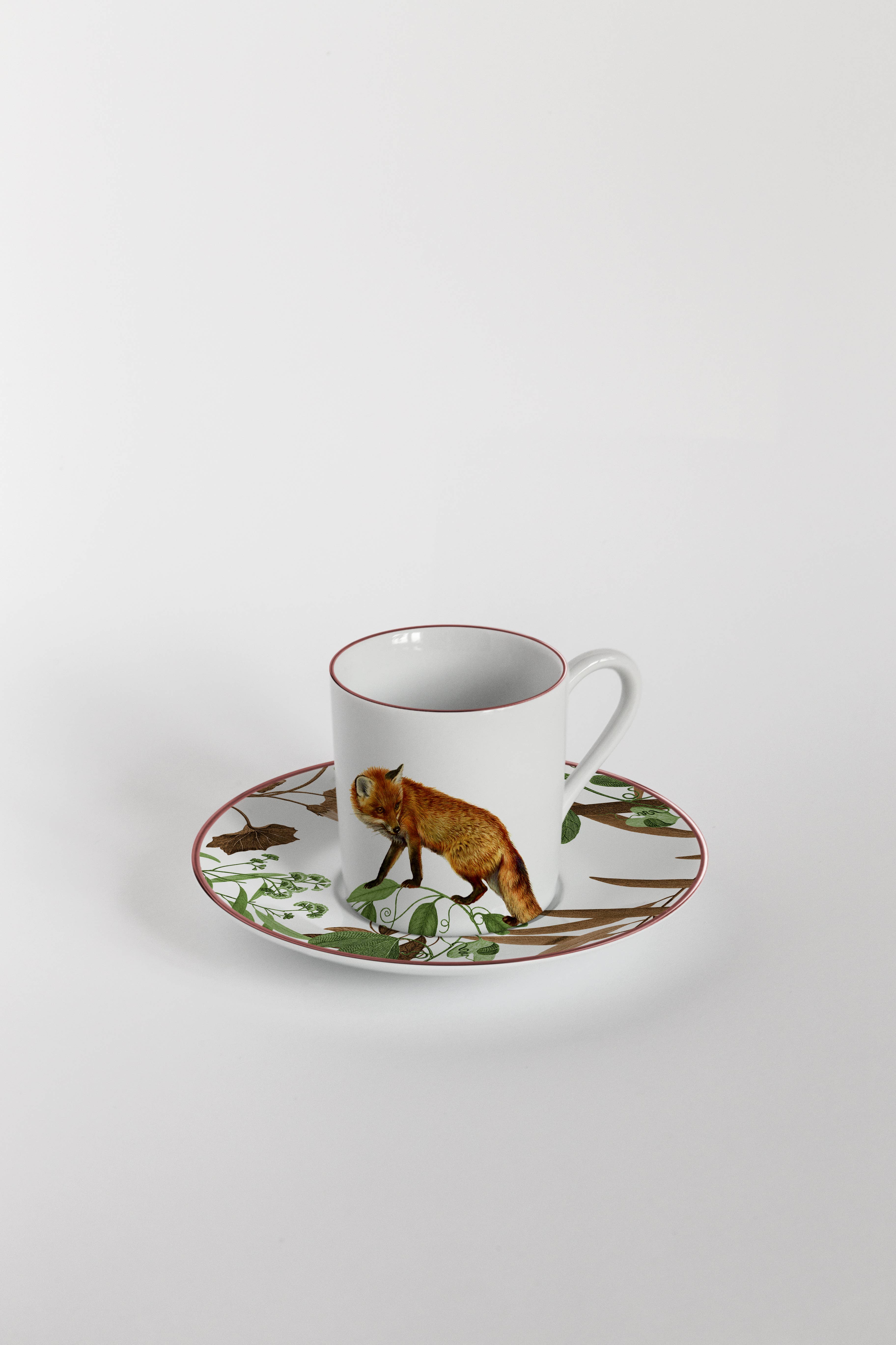 Vito Nesta Grand Tour - Vente Tasse à café/thé - Ensemble Mont Blanc de 6 tasses à café avec soucoupes6