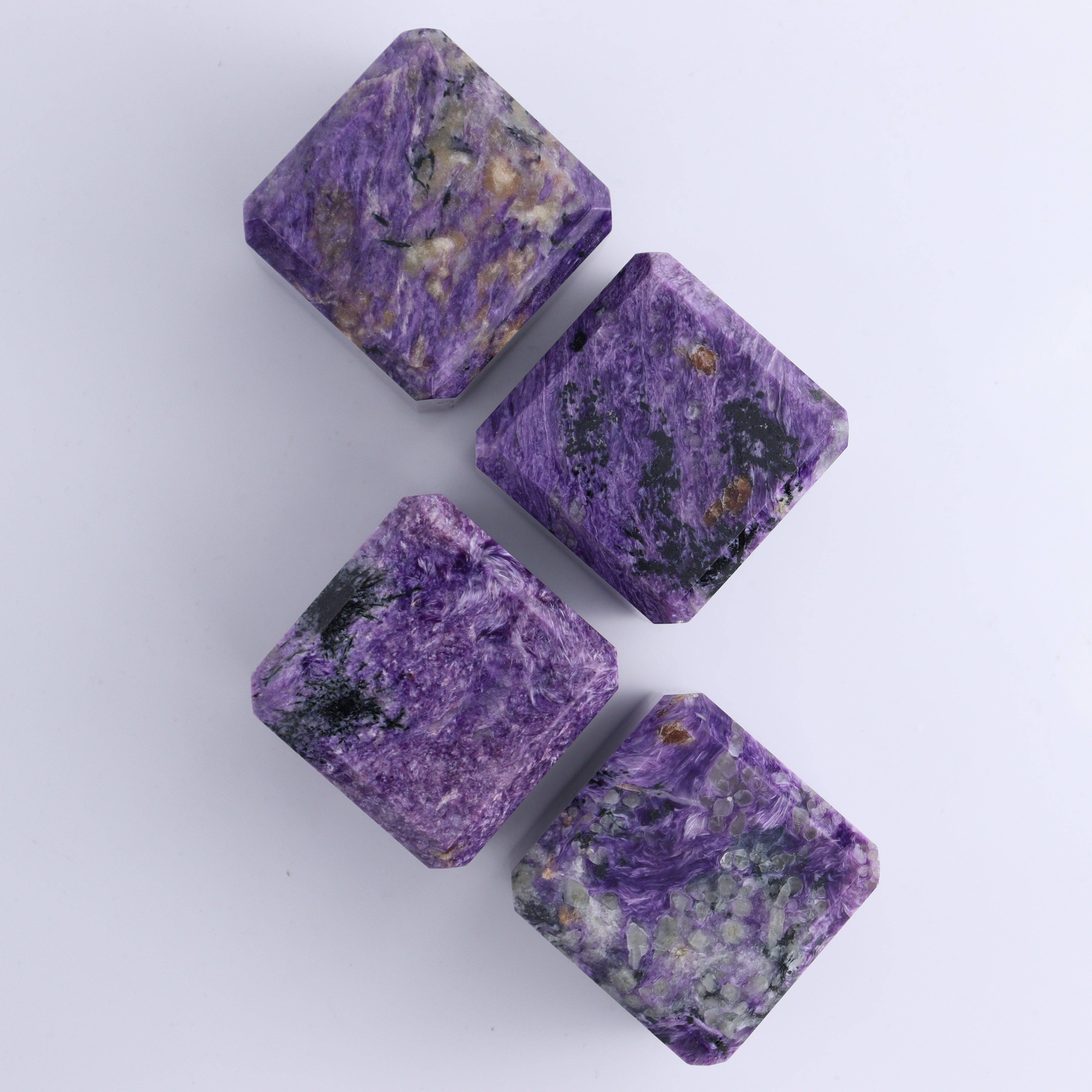 Mi Esperanza Minerals - Wholesale Spiritual Stone/Crystal - Charoite Cubes Set of 40