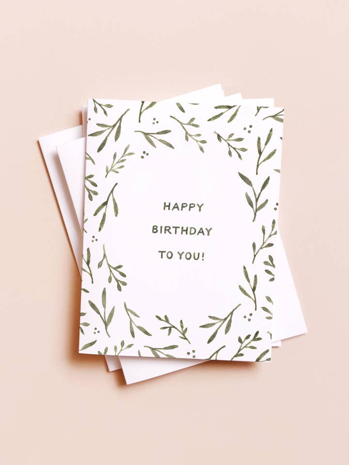 Botanic Birthday — Garden Inspired Birthday Card for wholesale by Amy Zhang
